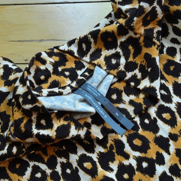 By Anthropologie leopard print mock neck top Size XS - Picture 4 of 6